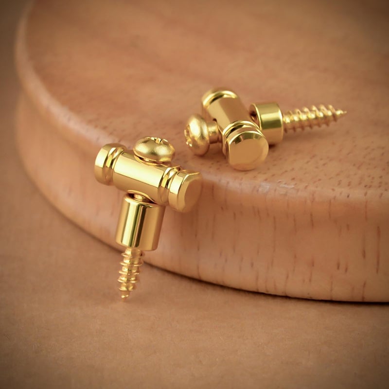 guyker Guitar Roller String Retainers(Set of 2) – String Guide, Strings Trees Replacement Part for Electric Guitars, SR1 Gold - Image 5